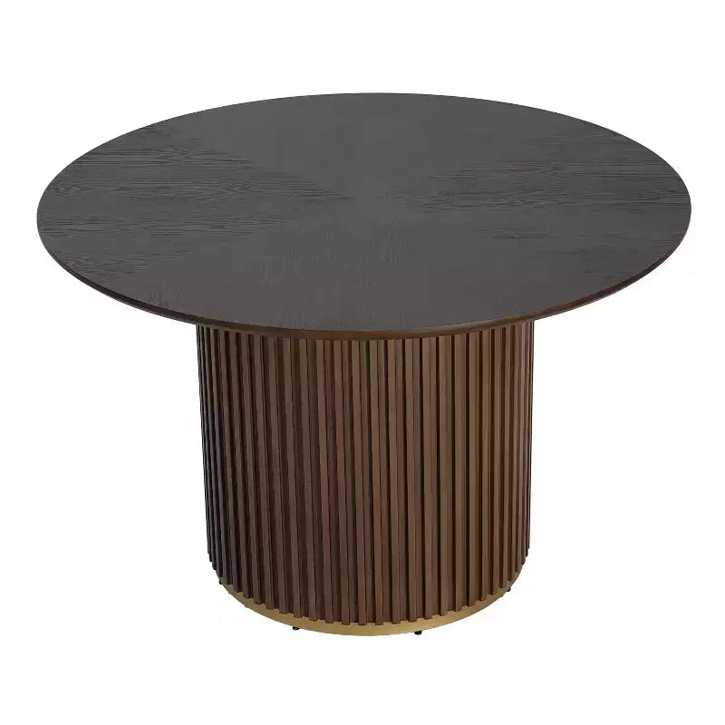 Set da pranzo rotondo moderno Christopher Knight Home Seema 5 pezzi con sedie imbottite in legno di gomma