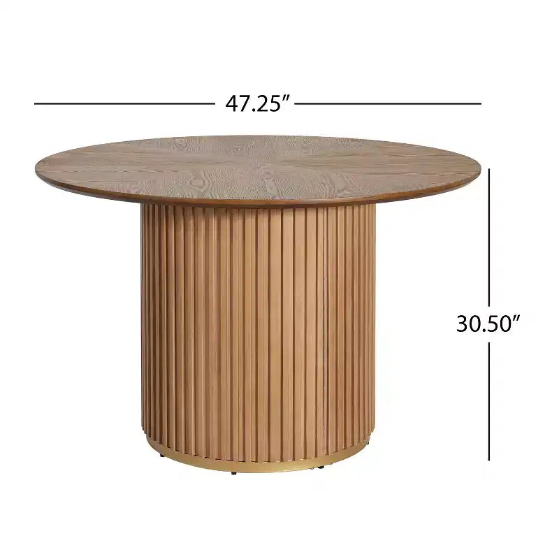 Set da pranzo rotondo moderno Christopher Knight Home Seema 5 pezzi con sedie imbottite in legno di gomma