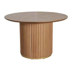 Set da pranzo rotondo moderno Christopher Knight Home Seema 5 pezzi con sedie imbottite in legno di gomma