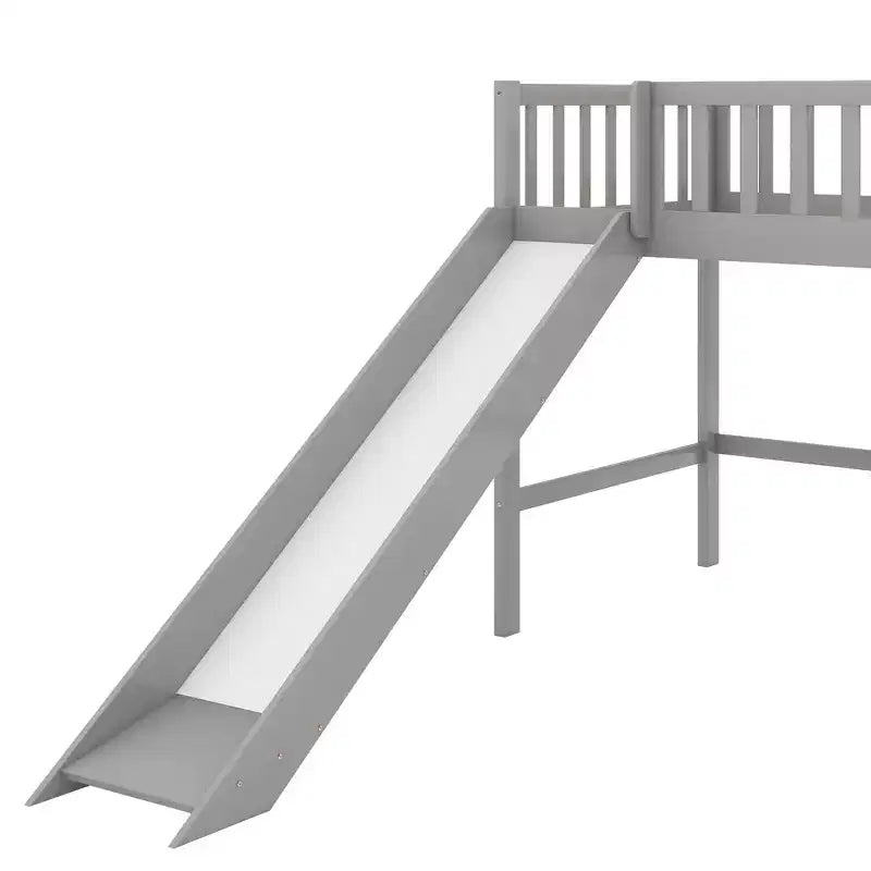 Bellemave Letto a Giorno in Legno con Ripiani, 2 Cassetti e Scrivania Integrata, Letto Multifunzione Salvaspazio Matrimoniale/Singolo, Naturale o Bianco Antico