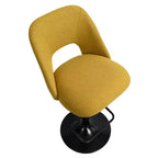 Set di 2 Sgabelli da Bar Girevoli Regolabili, Sgabelli da Bancone Imbottiti con Schienale e Base Nera, Altezza 61-81 cm - Panipeachy
