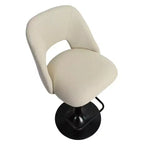 Set di 2 Sgabelli da Bar Girevoli Regolabili, Sgabelli da Bancone Imbottiti con Schienale e Base Nera, Altezza 61-81 cm - Panipeachy