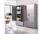 Armadietto contenitore UltraHD Seville Classics con cassetto inferiore, 91,4 cm L x 45,7 cm P x 182,9 cm H