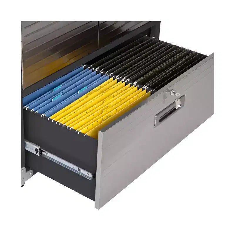 Armadietto contenitore UltraHD Seville Classics con cassetto inferiore, 91,4 cm L x 45,7 cm P x 182,9 cm H