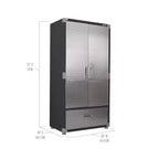 Armadietto contenitore UltraHD Seville Classics con cassetto inferiore, 91,4 cm L x 45,7 cm P x 182,9 cm H