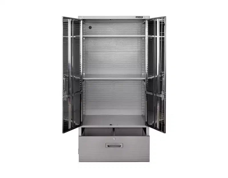Armadietto contenitore UltraHD Seville Classics con cassetto inferiore, 91,4 cm L x 45,7 cm P x 182,9 cm H