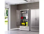 Armadietto contenitore UltraHD Seville Classics con cassetto inferiore, 91,4 cm L x 45,7 cm P x 182,9 cm H