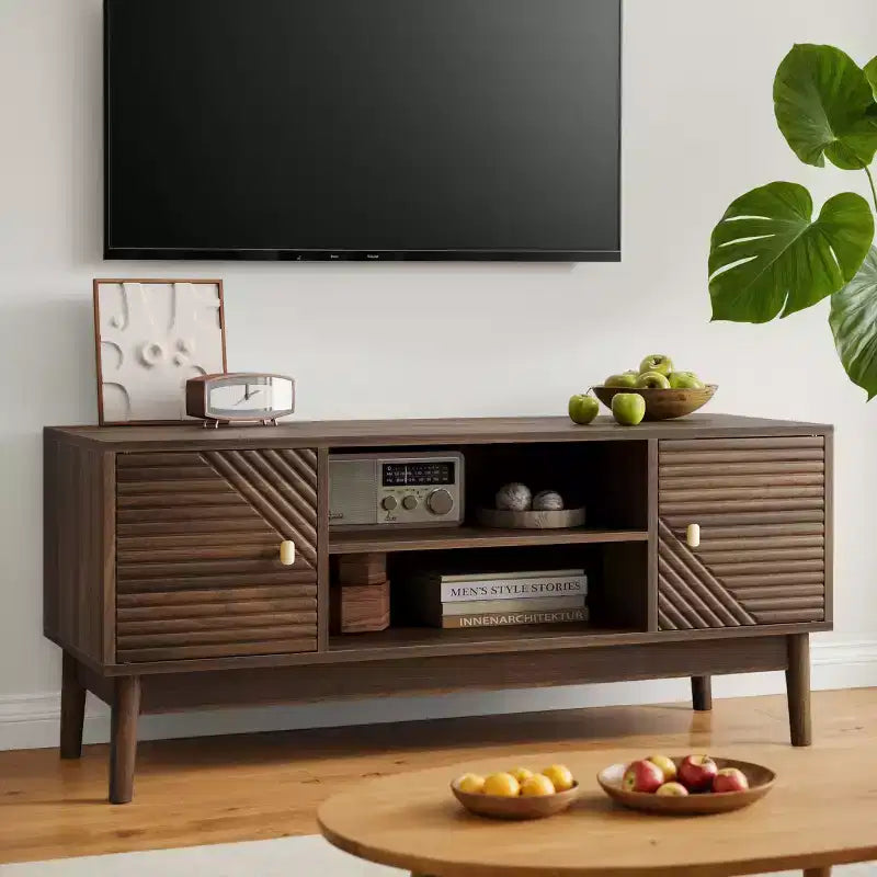 43 Mid-Century Modern TV Stand for 3245 Inch TVs, Media Console with Storage, Entertainment Center for Living Room or Bedroom-Panipeachy