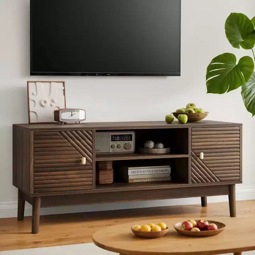 43 Mid-Century Modern TV Stand for 3245 Inch TVs, Media Console with Storage, Entertainment Center for Living Room or Bedroom-Panipeachy