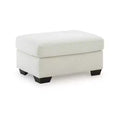 Signature Design by Ashley Ammon Ottoman, Corded Polyester Upholstery, Ivory