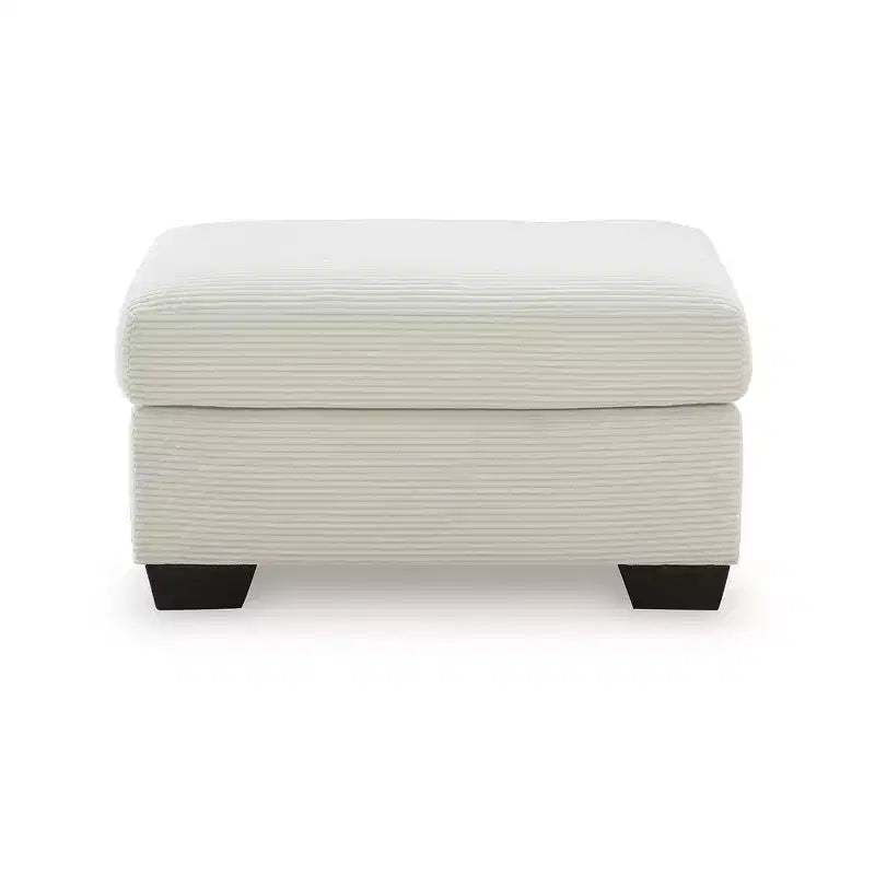 Signature Design by Ashley Ammon Pouf, Rivestimento in poliestere cordato, Avorio