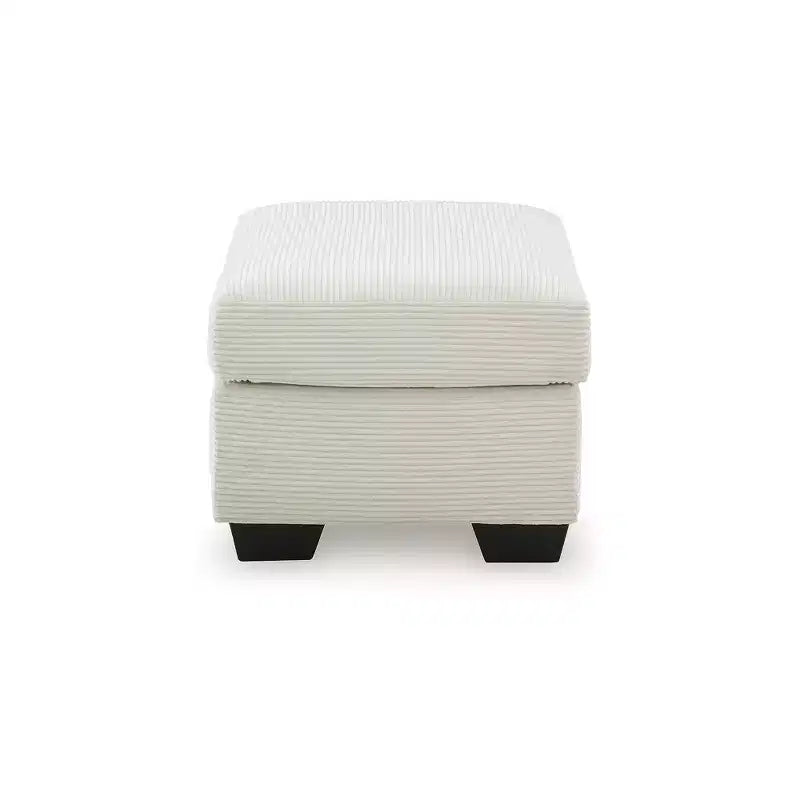 Signature Design by Ashley Ammon Pouf, Rivestimento in poliestere cordato, Avorio