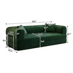 Divano Letto Moderno Convertibile FurnitureR con Materasso Estraibile, Divano Imbottito con Seduta Profonda per Soggiorno, Camera degli Ospiti o Appartamento