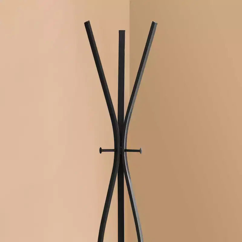 Clihome 72 Appendiabiti da terra in metallo 3 ganci Design a onda Ingresso Appendiabiti