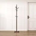 70 Solid Wood Coat Rack 9 Hooks 3-Tier Entryway Organizer