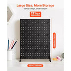 Espositore per Pannello Forato, Espositore da Tavolo per Pannello Forato da 17 x 13 Pollici con 15 Ganci, Pannello Forato in Acciaio Laminato a Freddo Ispessito, Nero