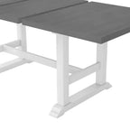 Set da pranzo rustico da 6 pezzi con tavolo allungabile, tavolo da pranzo con cavalletto da 195,3 cm e 4 sedie da pranzo imbottite, 1 panca