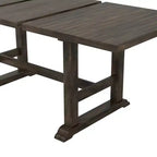 Set da pranzo rustico da 6 pezzi con tavolo allungabile, tavolo da pranzo con cavalletto da 195,3 cm e 4 sedie da pranzo imbottite, 1 panca
