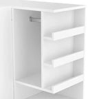 Armadio multifunzione in legno Phyllis con scrivania convertibile
