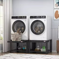 29 Wide Washer and Dryer Pedestals with Basket Shelf, 20 Hight Laundry Pedestal with Adjustable Anti-Vibration Pads, 800 lbs Capacity,Black