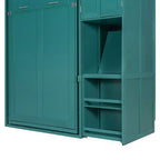 Letto a scomparsa singolo con scrivania, armadietto e libreria