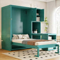 Luxystar Twin Size Murphy Bed With Desk, Storage Cabinte and Bookcase