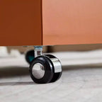 Tavolino rettangolare moderno in pelle e legno "Saddle"