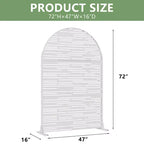 Paravento per esterni ad arco in metallo 72H x 47W Pannelli di recinzione autoportanti in bianco/marrone per giardino, patio, terrazza, cortile