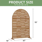 Paravento per esterni ad arco in metallo 72H x 47W Pannelli di recinzione autoportanti in bianco/marrone per giardino, patio, terrazza, cortile