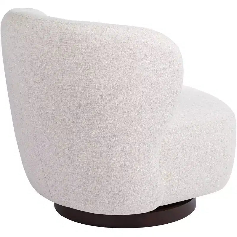 Poltrona girevole occasionale Pomona Off-White 30 Wide Wheat