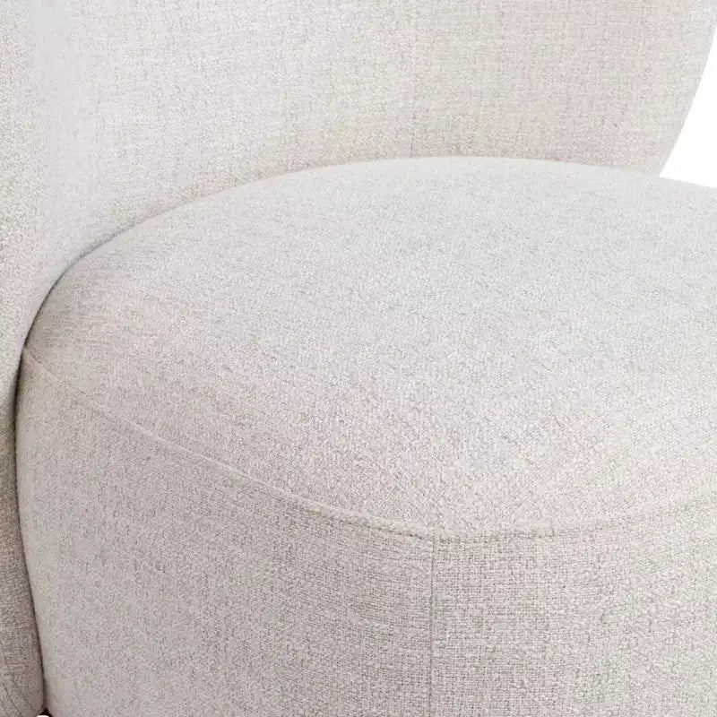 Poltrona girevole occasionale Pomona Off-White 30 Wide Wheat