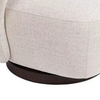 Poltrona girevole occasionale Pomona Off-White 30 Wide Wheat