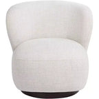 Poltrona girevole occasionale Pomona Off-White 30 Wide Wheat