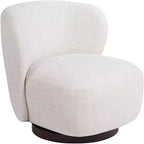 Poltrona girevole occasionale Pomona Off-White 30 Wide Wheat