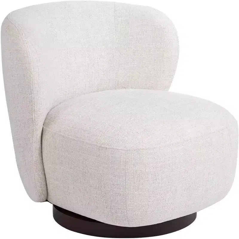 Poltrona girevole occasionale Pomona Off-White 30 Wide Wheat