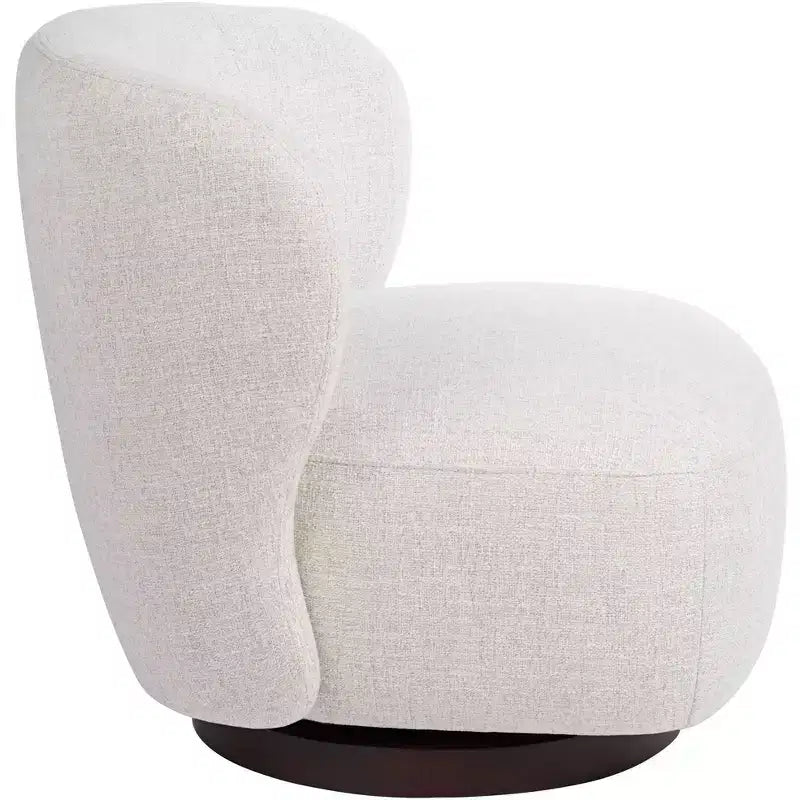 Poltrona girevole occasionale Pomona Off-White 30 Wide Wheat