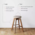 Sgabelli da bar girevoli altezza bancone beige/marrone medio (set da 2)