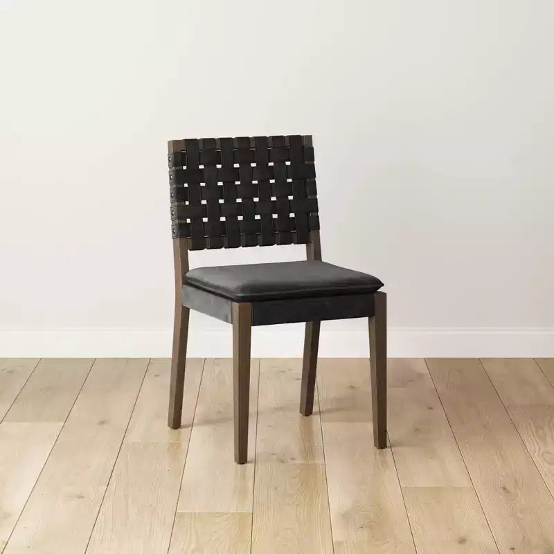 Sedia da pranzo Cohen in similpelle nera