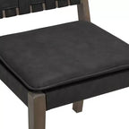 Sedia da pranzo Cohen in similpelle nera
