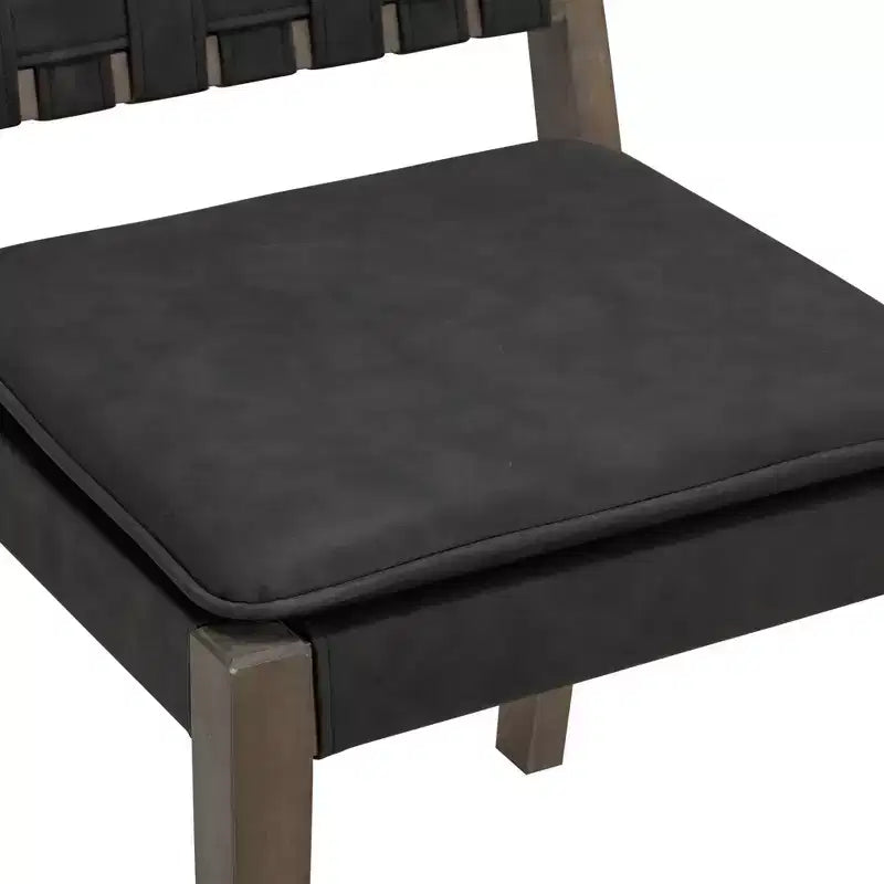 Sedia da pranzo Cohen in similpelle nera