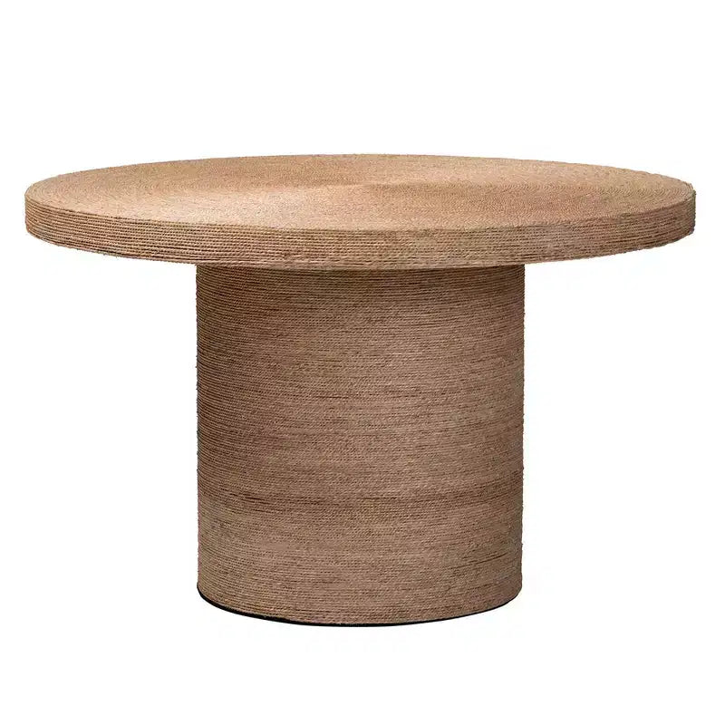 Set Adalina Rattan Angolare da Pranzo (4 Pezzi): Cuscini Morbidi, Tavolo Rotondo, Nessun Montaggio Richiesto