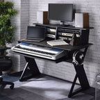 Humanity 47" Libreria Decorativa Nera - Acme Furniture: Struttura in Metallo, Superficie in Composito di Legno, Ripiano Aperto