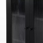 Armadietto contenitore decorativo largo 21,5" nero: struttura in metallo, 3 ripiani, richiede montaggio da adulto