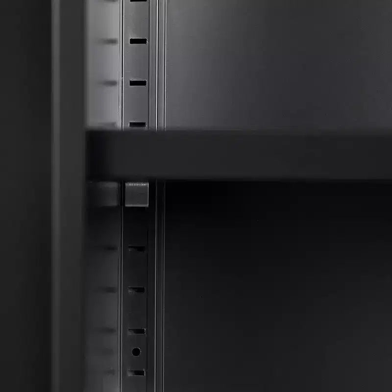 Armadietto contenitore decorativo largo 21,5" nero: struttura in metallo, 3 ripiani, richiede montaggio da adulto