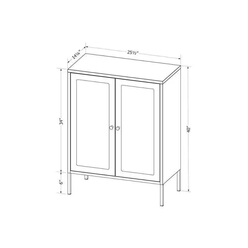 Armadietto contenitore decorativo largo 21,5" nero: struttura in metallo, 3 ripiani, richiede montaggio da adulto
