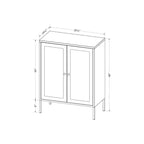 Armadietto contenitore decorativo largo 21,5" nero: struttura in metallo, 3 ripiani, richiede montaggio da adulto