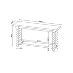 Consolle da 60'' con gambe intrecciate