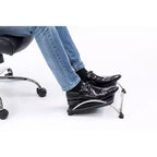 Mount-It! Poggiapiedi inclinabile da sotto scrivania | Poggiapiedi ergonomico da ufficio regolabile | Supporto per i piedi da scrivania del computer | Poggiapiedi da ufficio rialzato con piattaforma grande