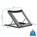 Supporto per laptop da scrivania Mount-It! Regolabile in altezza | Supporto rialzato per laptop in acciaio massiccio | 5 altezze regolabili | Posiziona correttamente testa, collo, schiena e polsi