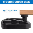 Mount-It! Vassoio portaoggetti girevole sotto la scrivania | Organizer ergonomico sottopensile per forniture da ufficio | Si monta su scrivanie, tavoli e banchi da lavoro